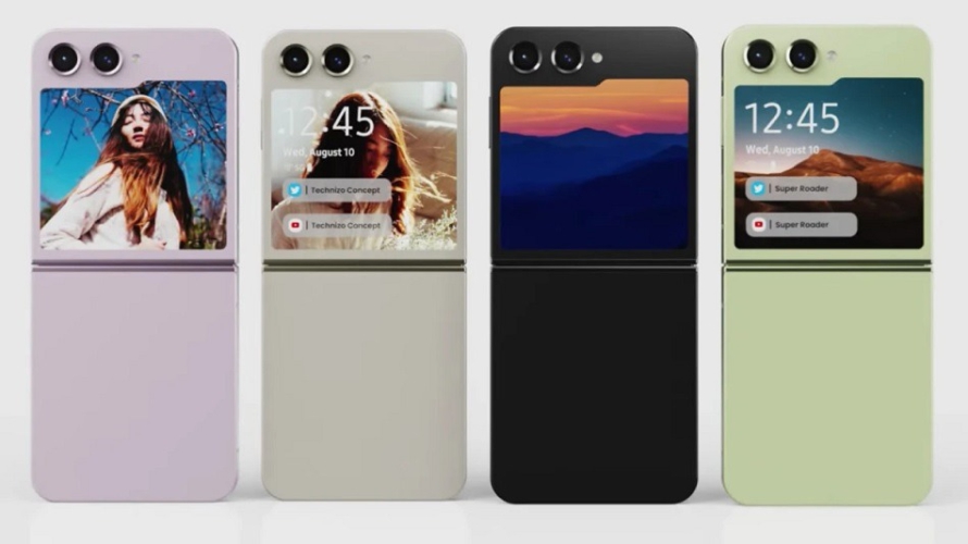 Màn hình ngoài của Galaxy Z Flip5 có thể trùng màu với điện thoại