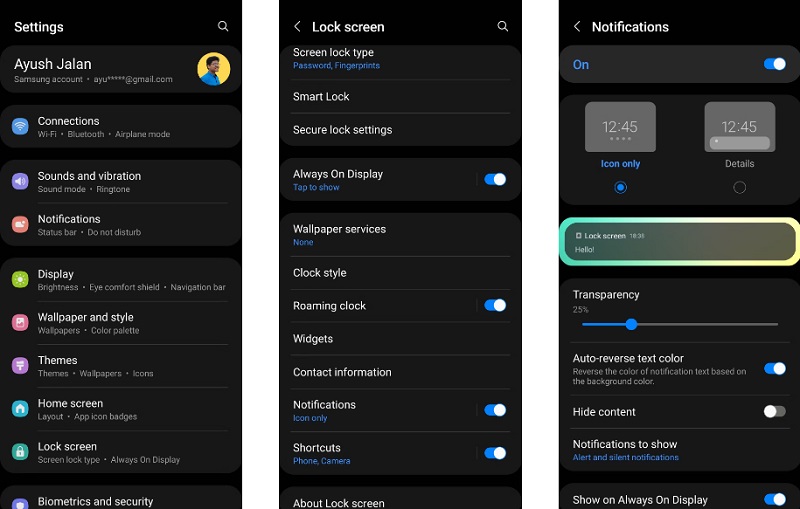 Tùy chỉnh thông báo trên màn hình khóa