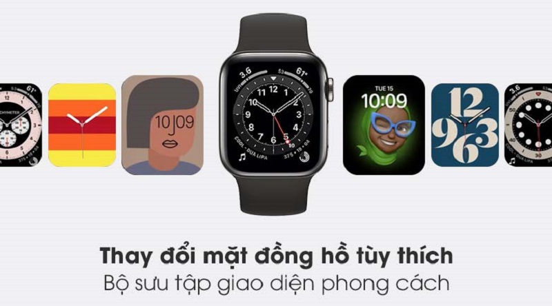 Apple Watch S6 LTE 40mm - New - Viền thép dây cao su - Chính hãng VN/A-bộ sưu tập hình nền đa dạng