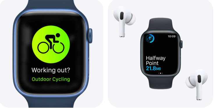 Apple Watch S7 41mm có các bài tập thể dục cho bạn lựa chọn