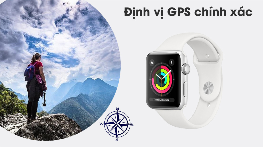 Apple Watch Series 3 GPS định vị chính xác