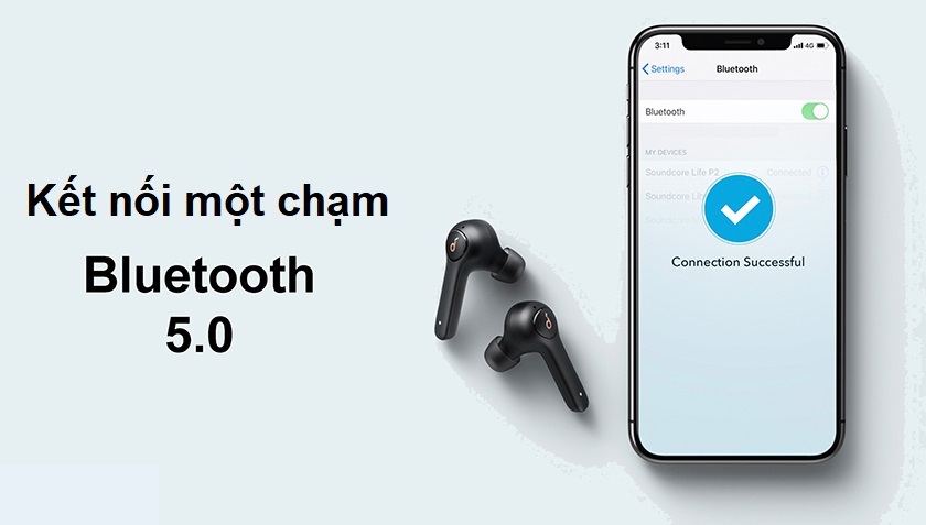 Âm thanh chi tiết cao với Driver graphene, công nghệ Bluetooth 5.0 kết nối một chạm