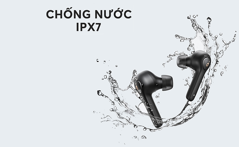 Thiết kế ôm tai vừa vặn, đạt chuẩn chống nước IPX7