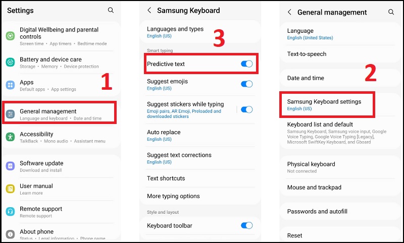 Cách tắt, bật tính năng Tự động sửa lỗi (Autocorrect) trên điện thoại Samsung chạy hệ điều hành Android 11 trở lại đây