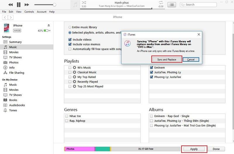 Cách copy nhạc vào iPhone dành cho bạn