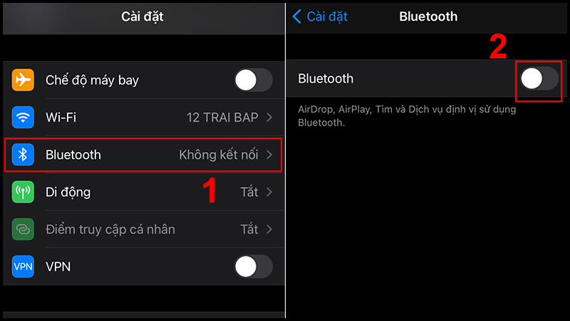 Tắt Bluetooth khi không sử dụng giúp cải thiện pin iPhone