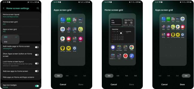 Cách thay đổi kích thước lưới sau khi cập nhật One UI 6.0 cực tiện lợi