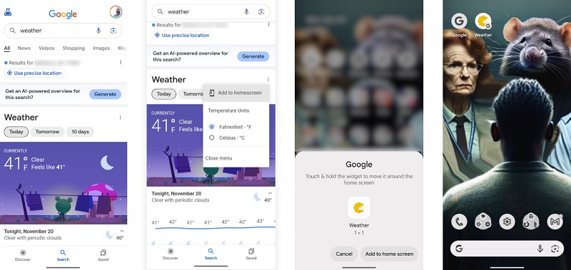Cách tải ứng dụng Thời tiết của Google (Google Weather)