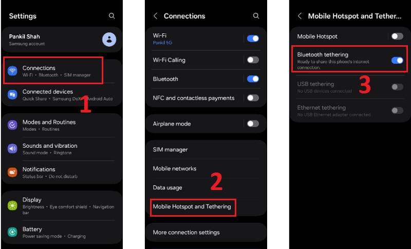 Tiến hành chọn Mobile Hotspot and Tethering (Điểm truy cập di động và chia sẻ kết nối)