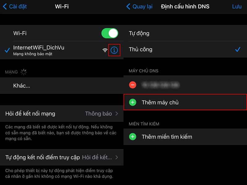 Chỉnh DNS trên iPhone để sửa lỗi WiFi