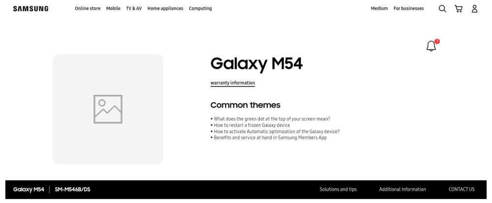 Samsung Galaxy M54 có thể sớm nối gót A54 ra thị trường