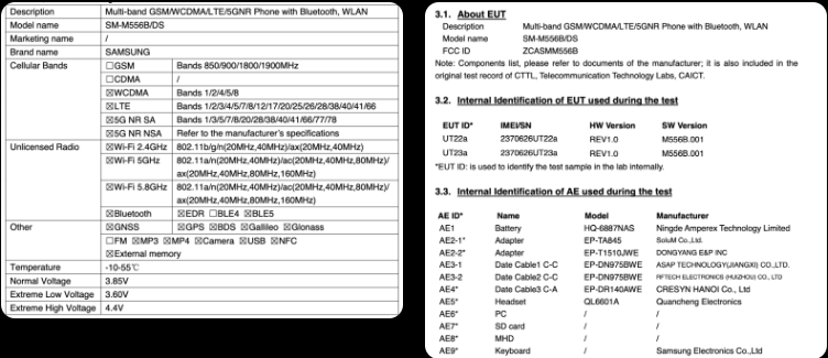 Galaxy M55 được FCC thử nghiệm với viên pin Ningde Amperex và bộ sạc 45W