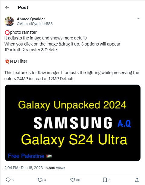 Camera trên Galaxy S24 Ultra có thể chụp ảnh 24MP giống như dòng iPhone 15