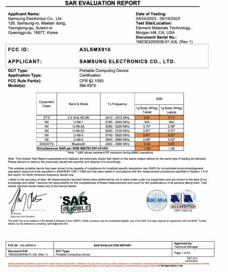Dòng Galaxy Tab S9 đã được chứng nhận bởi FCC, hứa hẹn ra mắt vào tháng tới