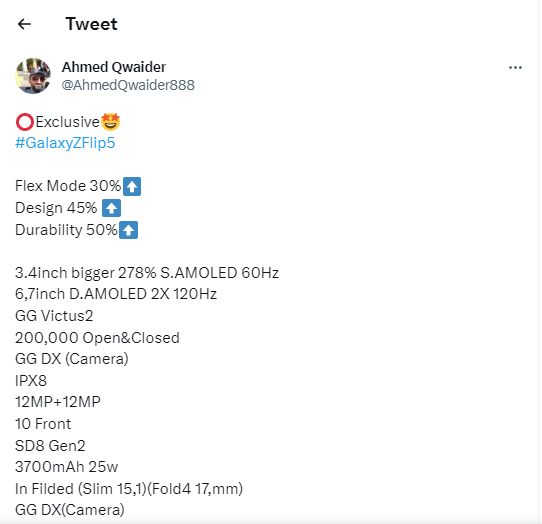 Galaxy Z Flip5 sẽ bền hơn so với Galaxy Z Flip4