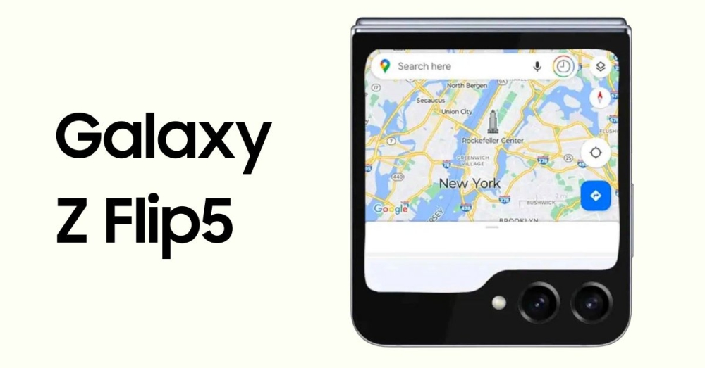 Galaxy Z Flip5 có thể hiển thị Google Maps trên màn hình ngoài