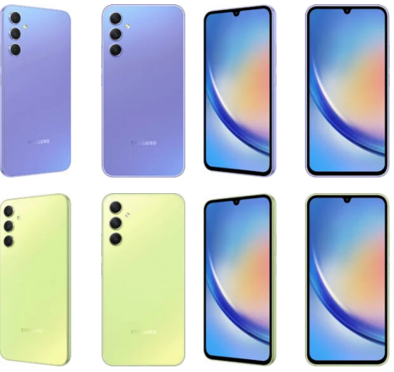 Hình ảnh kết xuất Galaxy A34 và Galaxy A54 tiếp tục bị rò rỉ dưới mọi góc độ