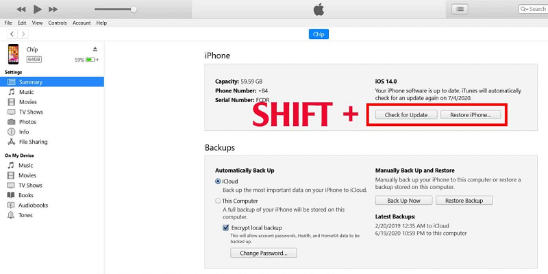 Hướng dẫn cách hạ iOS 15 xuống 14.8 nhanh chóng và an toàn