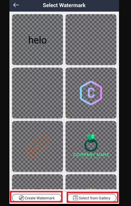 Bạn cũng có thể tạo watermark riêng theo sở thích của mình trong ứng dụng