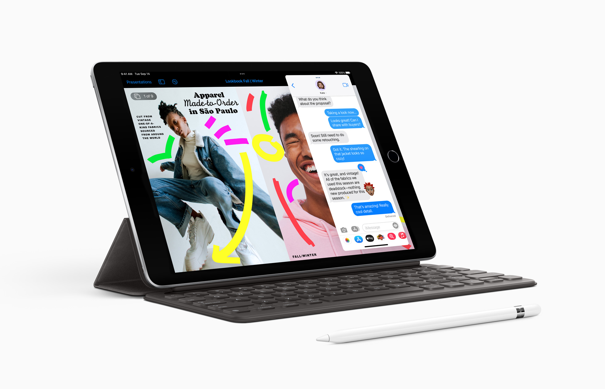 iPad Gen 9 64G Wifi + 4G sáng tạo và ghi chú nhanh chóng với Apple Pencil và bàn phím rời