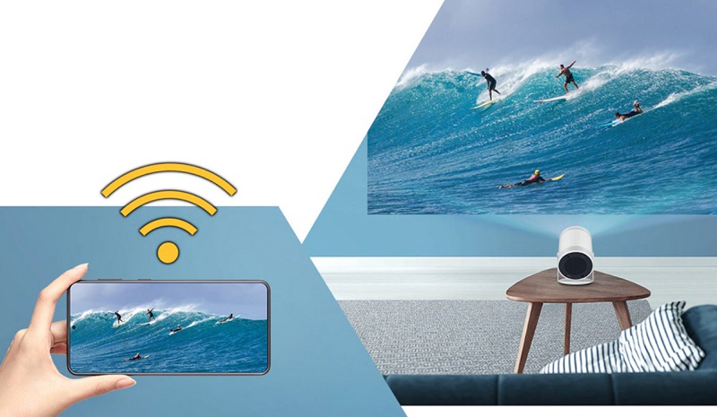 Máy chiếu Smart TV 100 inch bỏ túi The Freestyle SP-LSP3-Phản chiếu nội dung trên màn hình lớn dễ dàng