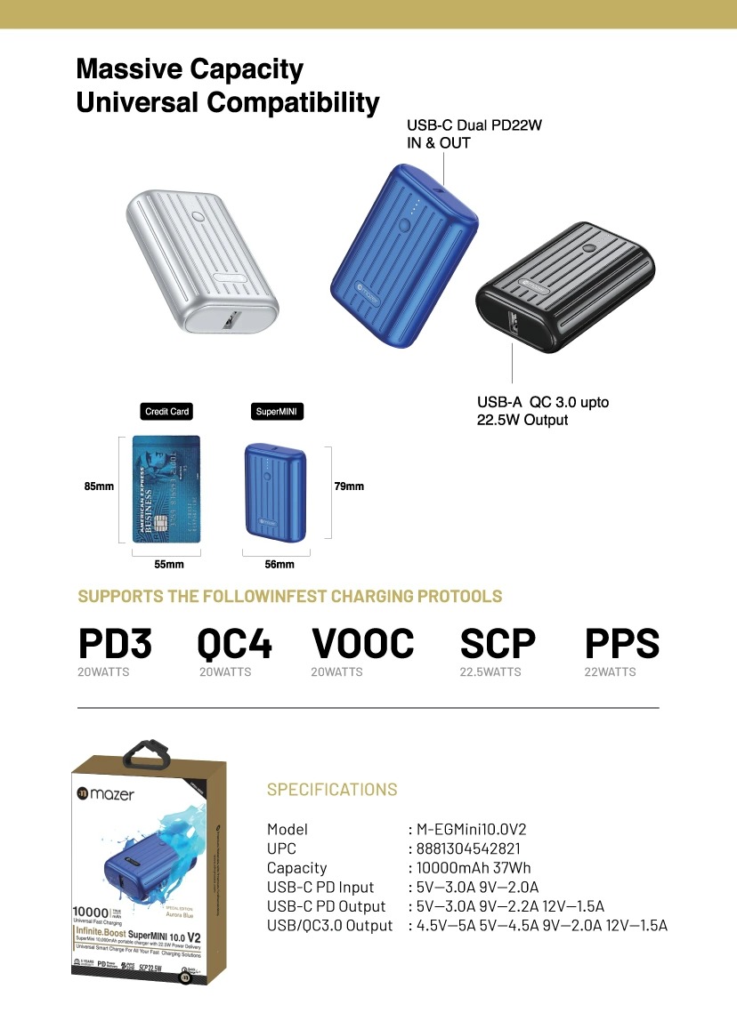 Pin dự phòng Zendure SuperMini 10000Mah PD 18W