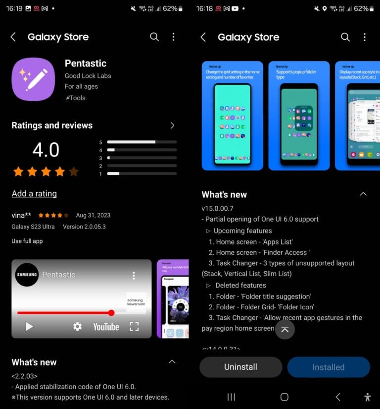 Nhiều ứng dụng trong Good Lock bắt đầu nhận được hỗ trợ One UI 6