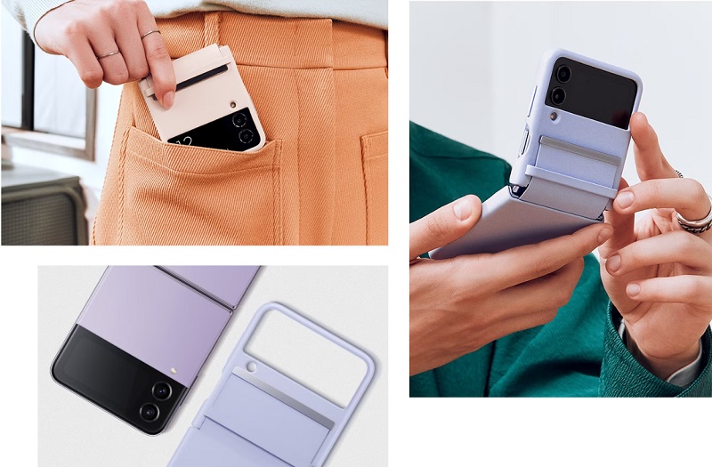 Ốp Lưng Da Flap Leather Cover Cho Galaxy Z Flip4-Bản lề đậm phong cách