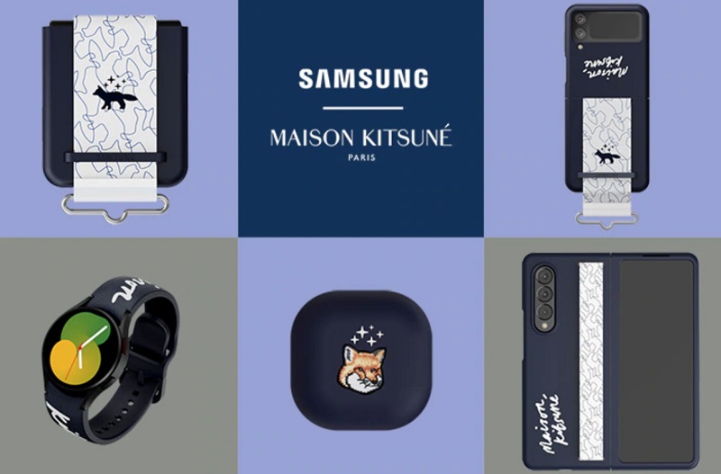Ốp tai nghe Galaxy Buds phiên bản Maison Kitsune-Phiên bản giới hạn thời thượng
