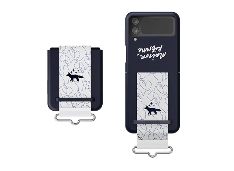 Ốp lưng Galaxy Z Flip4 phiên bản Maison Kitsune kèm dây đeo-Tương thích với Galaxy Z Flip4, chất liệu thân thiện môi trường