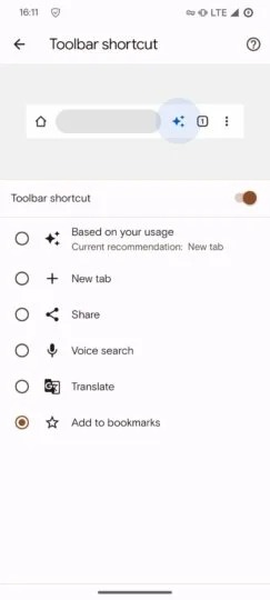 Ứng dụng Google Chrome trên Android được cải tiến bằng cách thêm một số&nbsp;phím tắt trên thanh công cụ