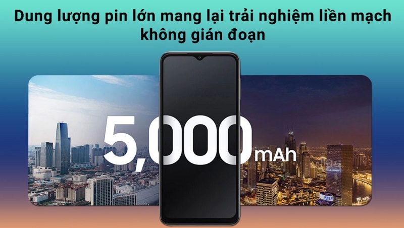 Samsung Galaxy A23 5G 4/128GB-Dung lượng pin 5000 mAh, sạc nhanh tiện lợi