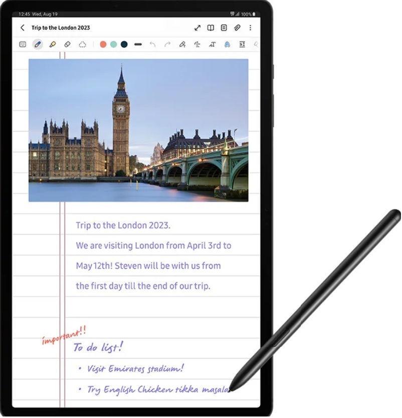 Samsung Galaxy Tab S9 Wifi 128GB-Nâng cao với tính năng S Pen to Text