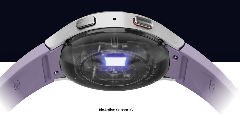 Galaxy Watch 5 Series - Gia tăng diện tích tiếp xúc giữa cảm biến với cổ tay hỗ trợ đo thông số kỹ thuật sức khỏe chính xác hơn 