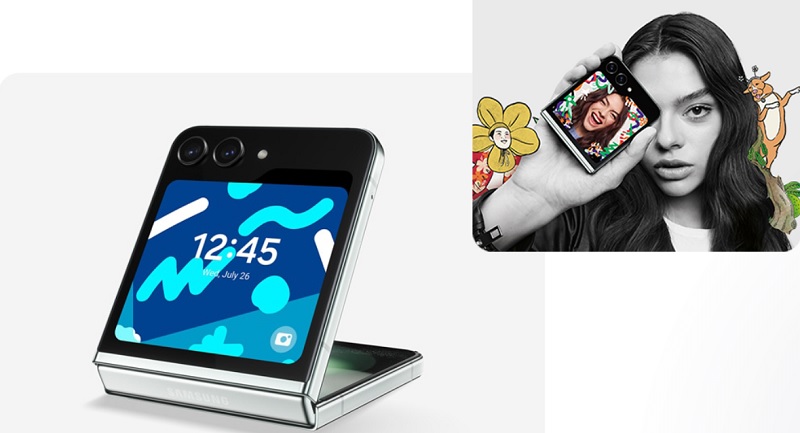Samsung Galaxy Z Flip5 8GB 256GB-Kiểu dáng nhỏ gọn, màn hình Flex Window 3.4 inch cá tính