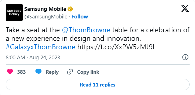 Samsung hé lộ phiên bản đặc biệt của Galaxy Z Fold5 Thom Browne