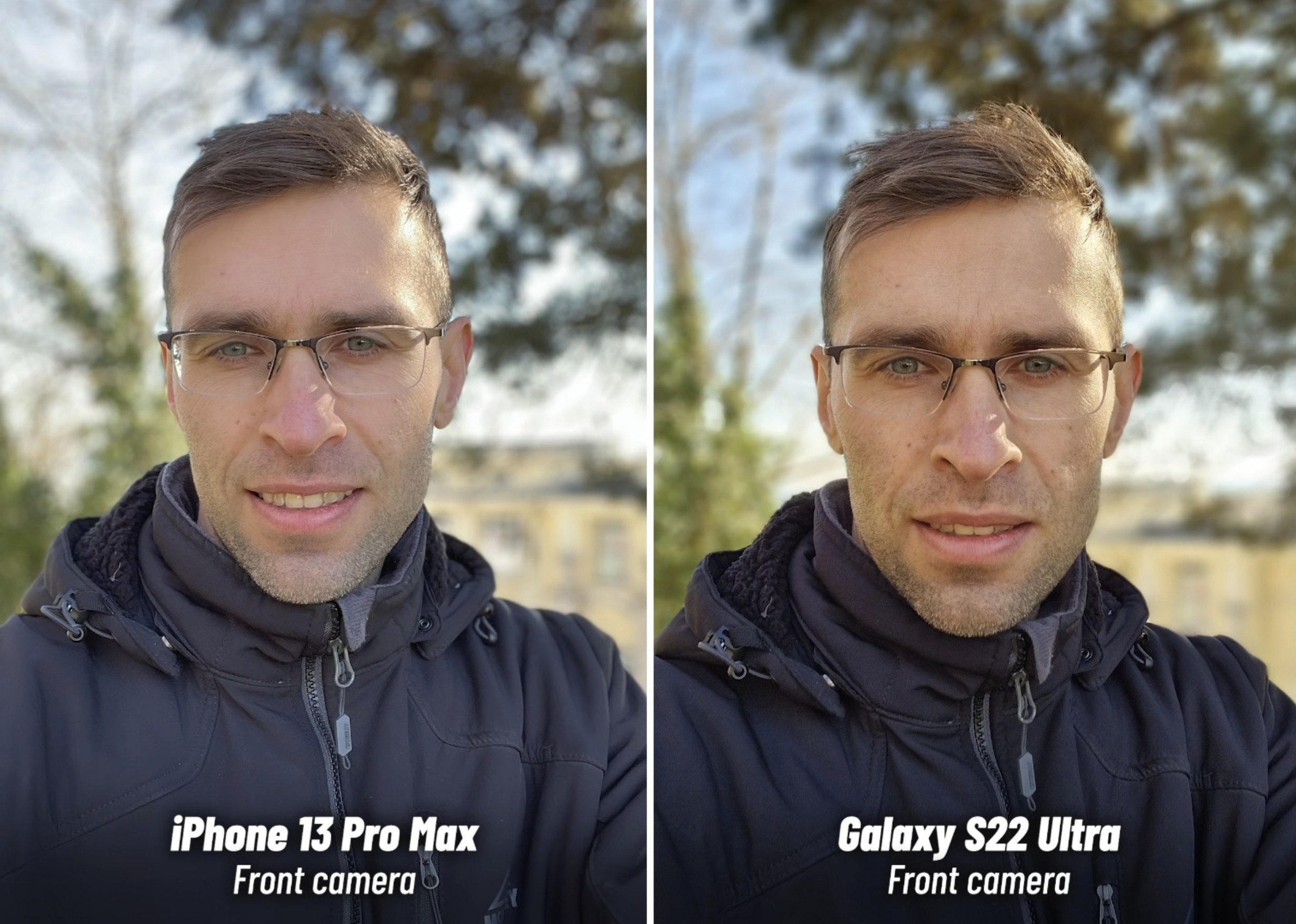 so sánh camera trước iPhone 13 Pro Max và Galaxy S22 Ultra