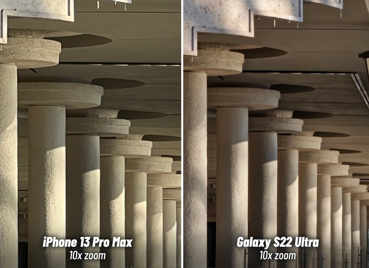 so sánh khả năng zoom của iPhone 13 Pro Max và Galaxy S22 Ultra