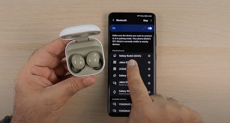  tai nghe Samsung Galaxy Buds2 kết nối bluetooth V5.2