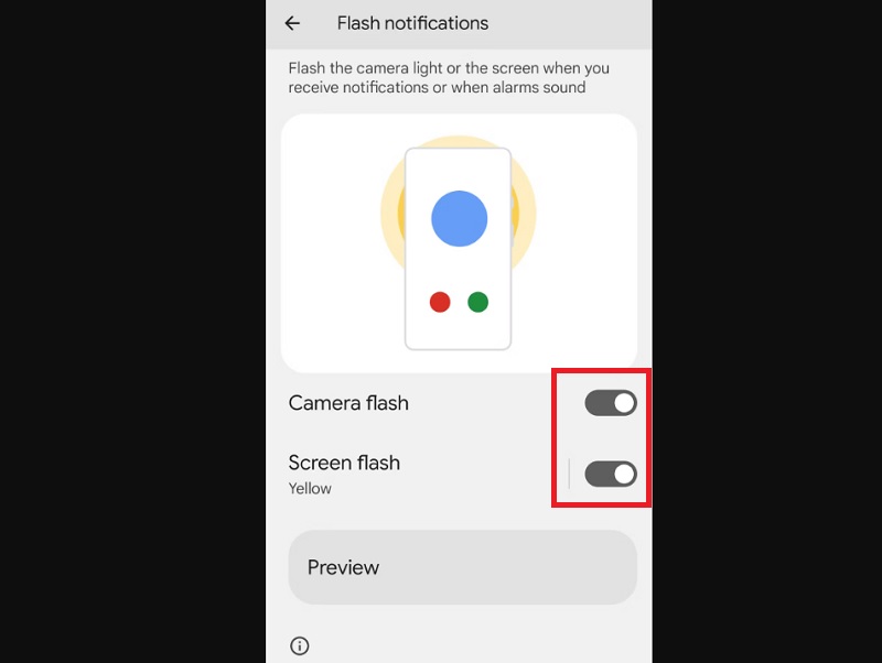 Cách bật thông báo đèn flash trên điện thoại Android