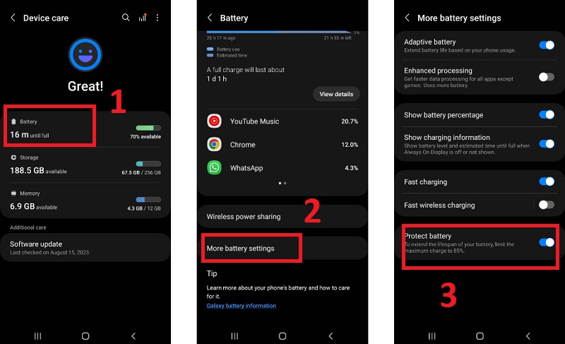 Cách sử dụng tính năng Protect Battery