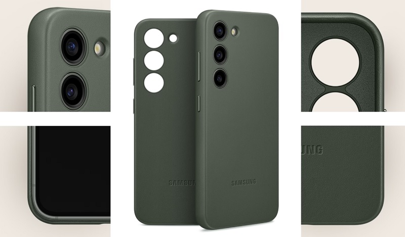Ốp lưng da cho điện thoại Galaxy S23 Series được làm bằng chất liệu da cao cấp mềm mại