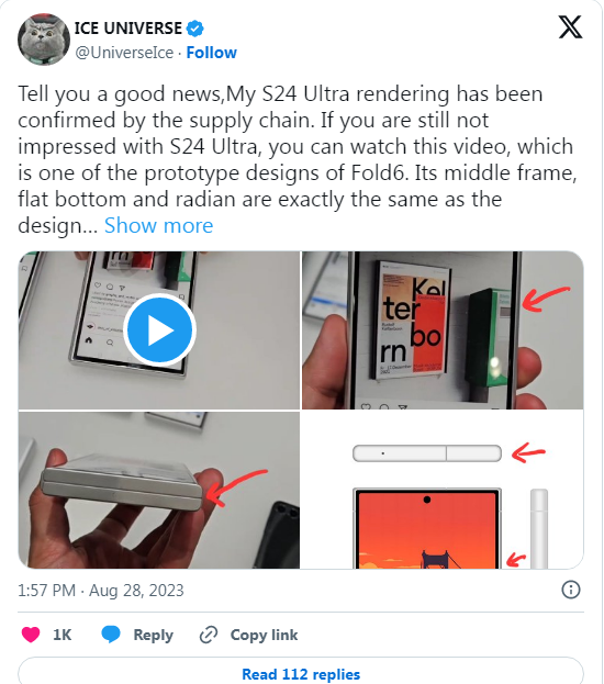 Xuất hiện video và hình ảnh nguyên mẫu của Galaxy Z Fold6