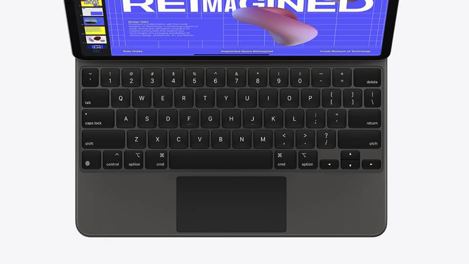 iPad Pro 11 2020 tương thích với bàn phím rời có trackpad