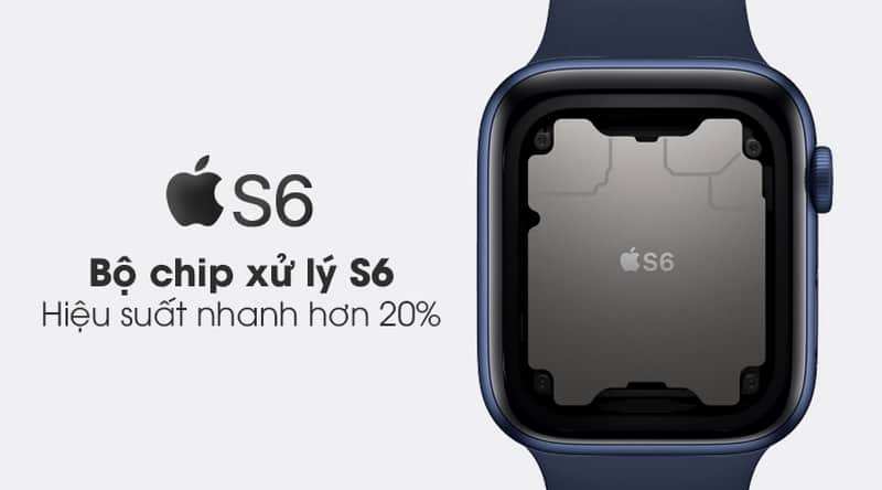 Apple Watch S6 GPS 40mm mạnh hơn 20% so với S5
