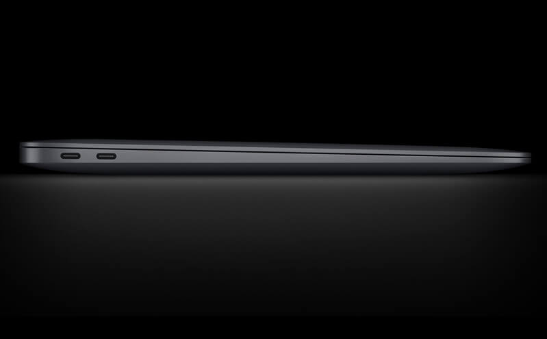 MacBook Air 13″ M1 LATE 2020 có 2 cổng kết nối giúp kết nối đa dạng với nhiều thiết bị