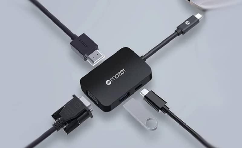Hub chuyển đổi MAZER 4in1 Multiport MULTI302-Tốc độ truyền tải dữ liệu 5Gbps với USB-A 3.0