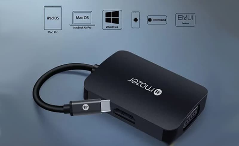 Hub chuyển đổi MAZER 4in1 Multiport MULTI302-Tương thích nhiều hệ điều hành trên hầu hết các thiết bị