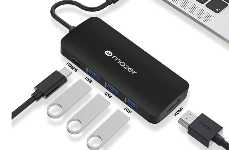 Hub chuyển đổi MAZER 8in1 Multiport MULTI4080-Cung cấp nhiều cổng kết nối