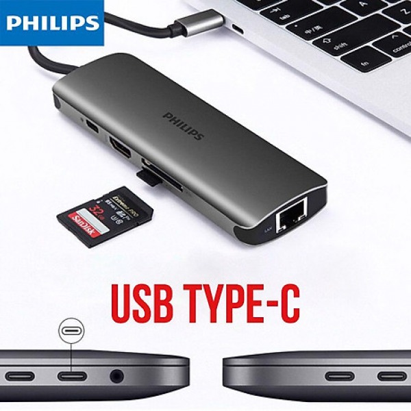 PL0384GM - Hub chuyển đổi USB-C 8-IN-1 PHILIPS PL0384GM - 2